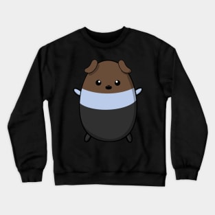 Cute guinea pig with tri-colour fur, brown, blue, black, kawaii guinea pig, guinea pig, Crewneck Sweatshirt